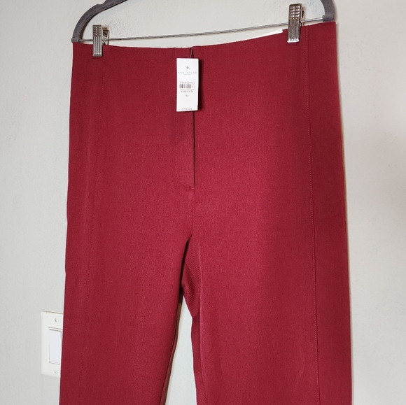 NWT Ann Taylor Zip Ankle Red High Rise Skinny Ankle Pant Stretch Size 12 - Picture 11 of 15